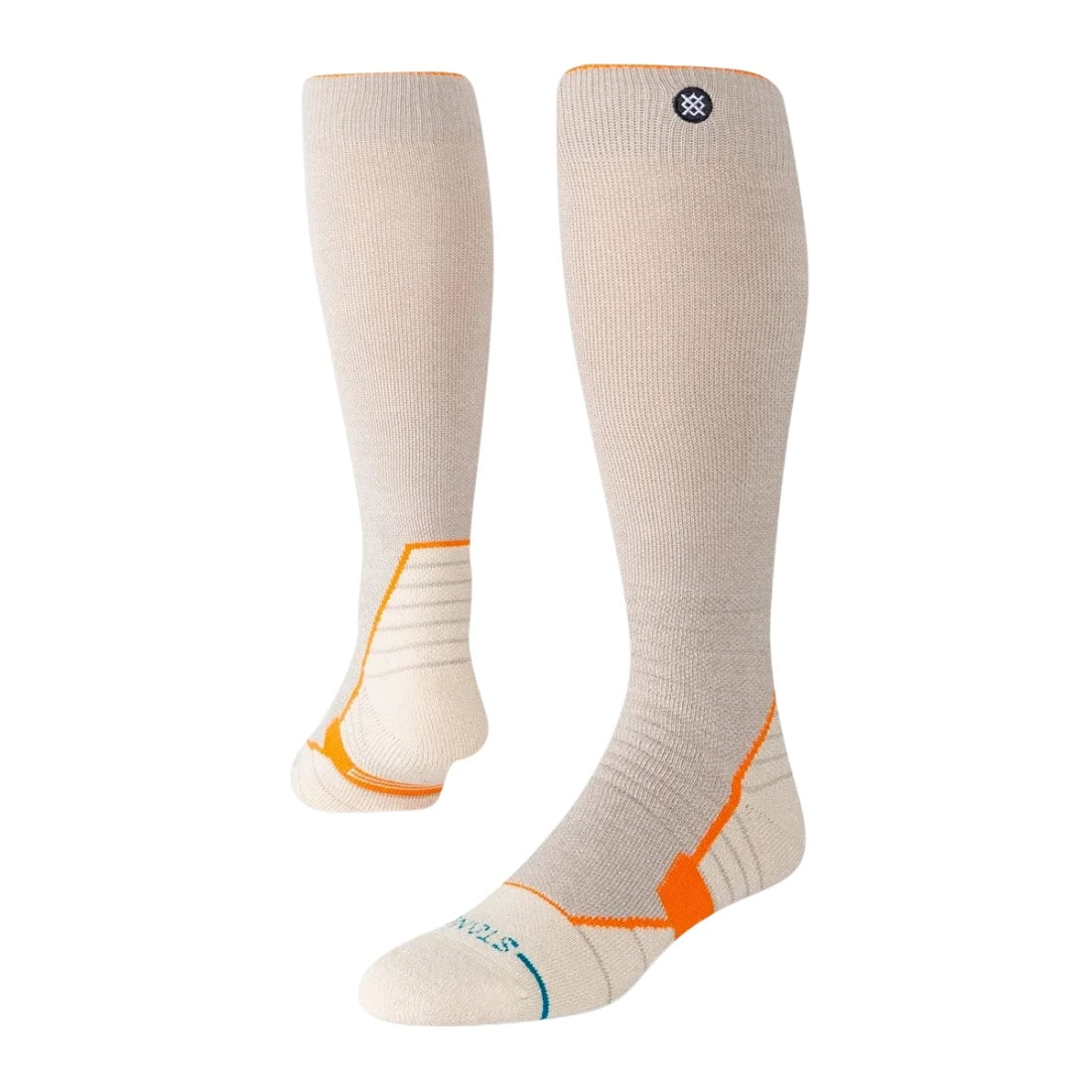 Stance Contrast Mid Wool Snow Socks - String Grey - Unisex Snowboard/Ski Socks by Stance
