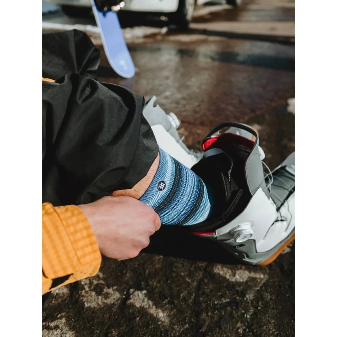Stance Curren Mid Wool Snow Socks - Blue - Unisex Snowboard/Ski Socks by Stance