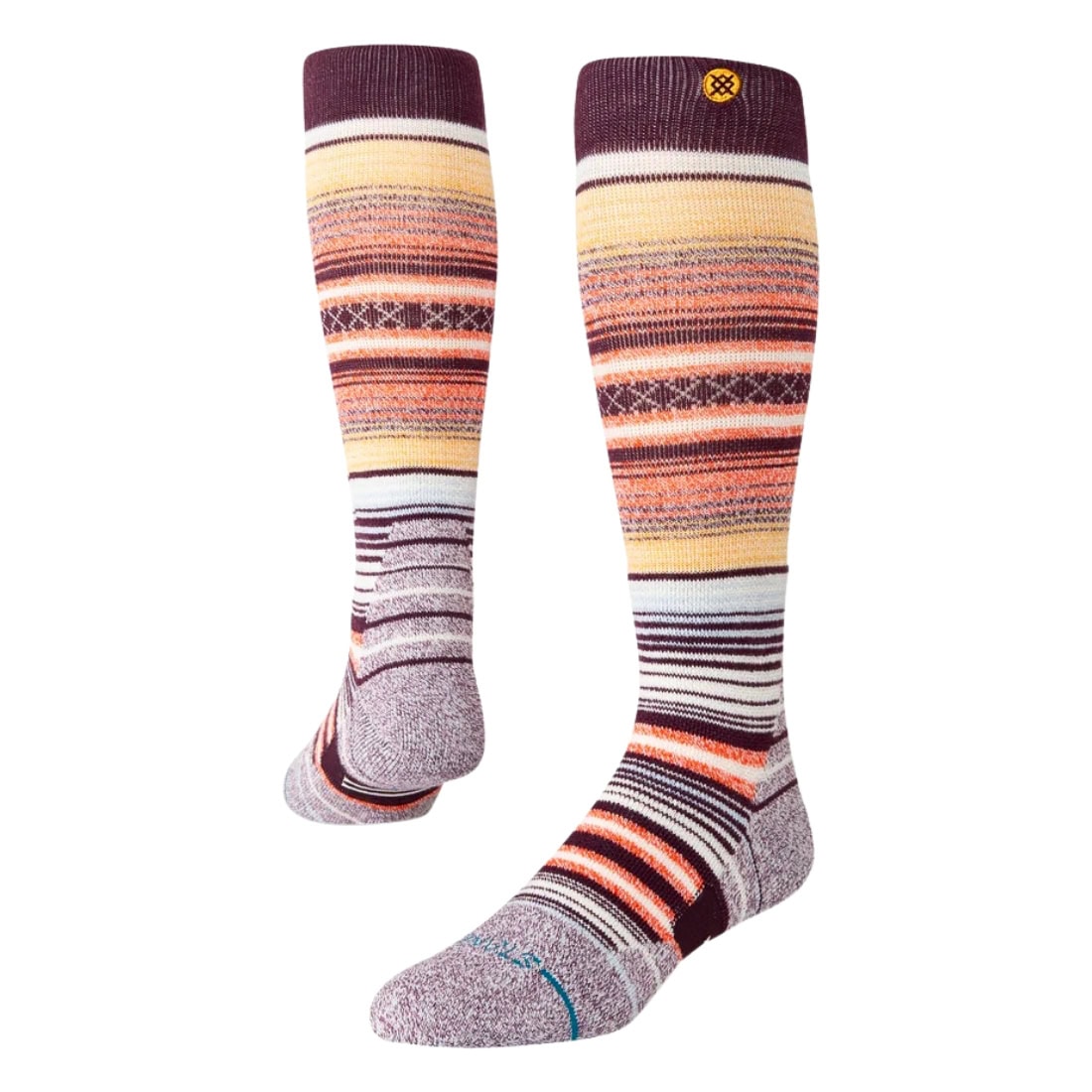 Stance Curren Ski/Snowboard Socks - Wine - Unisex Snowboard/Ski Socks by Stance L (UK8-12.5)