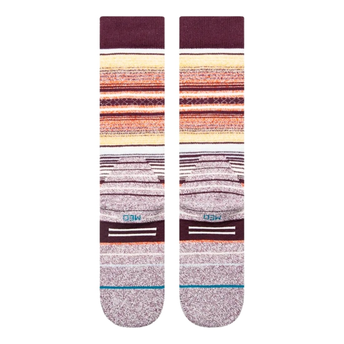 Stance Curren Ski/Snowboard Socks - Wine - Unisex Snowboard/Ski Socks by Stance L (UK8-12.5)