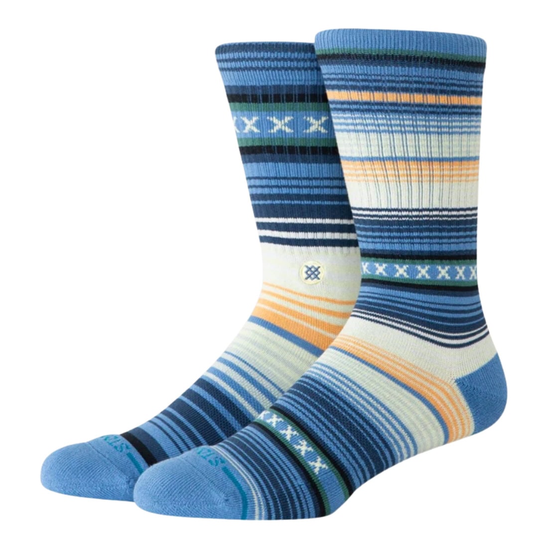 Stance Curren ST Crew Socks - Capri Blue - Unisex Crew Length Socks by Stance