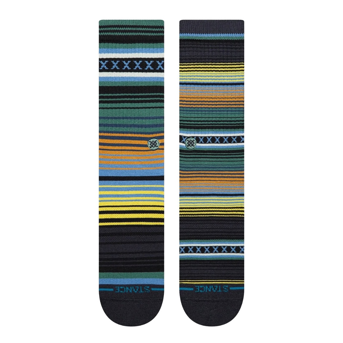 Stance Curren ST Crew Socks - Deep Teal - Unisex Crew Length Socks by Stance