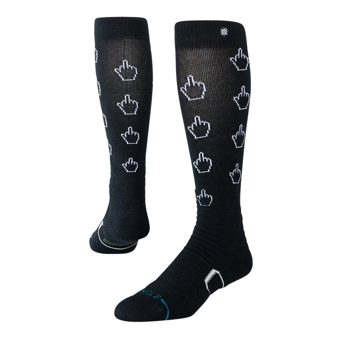Stance Cursor Mid Poly Snow Socks - Black - Unisex Snowboard/Ski Socks by Stance
