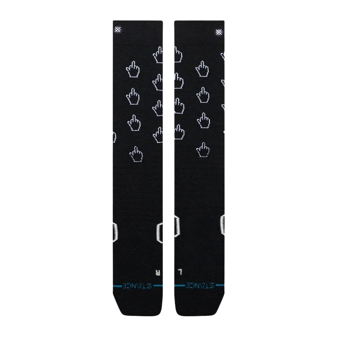 Stance Cursor Mid Poly Snow Socks - Black - Unisex Snowboard/Ski Socks by Stance