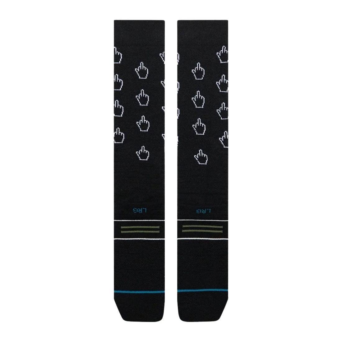 Stance Cursor Mid Poly Snow Socks - Black - Unisex Snowboard/Ski Socks by Stance