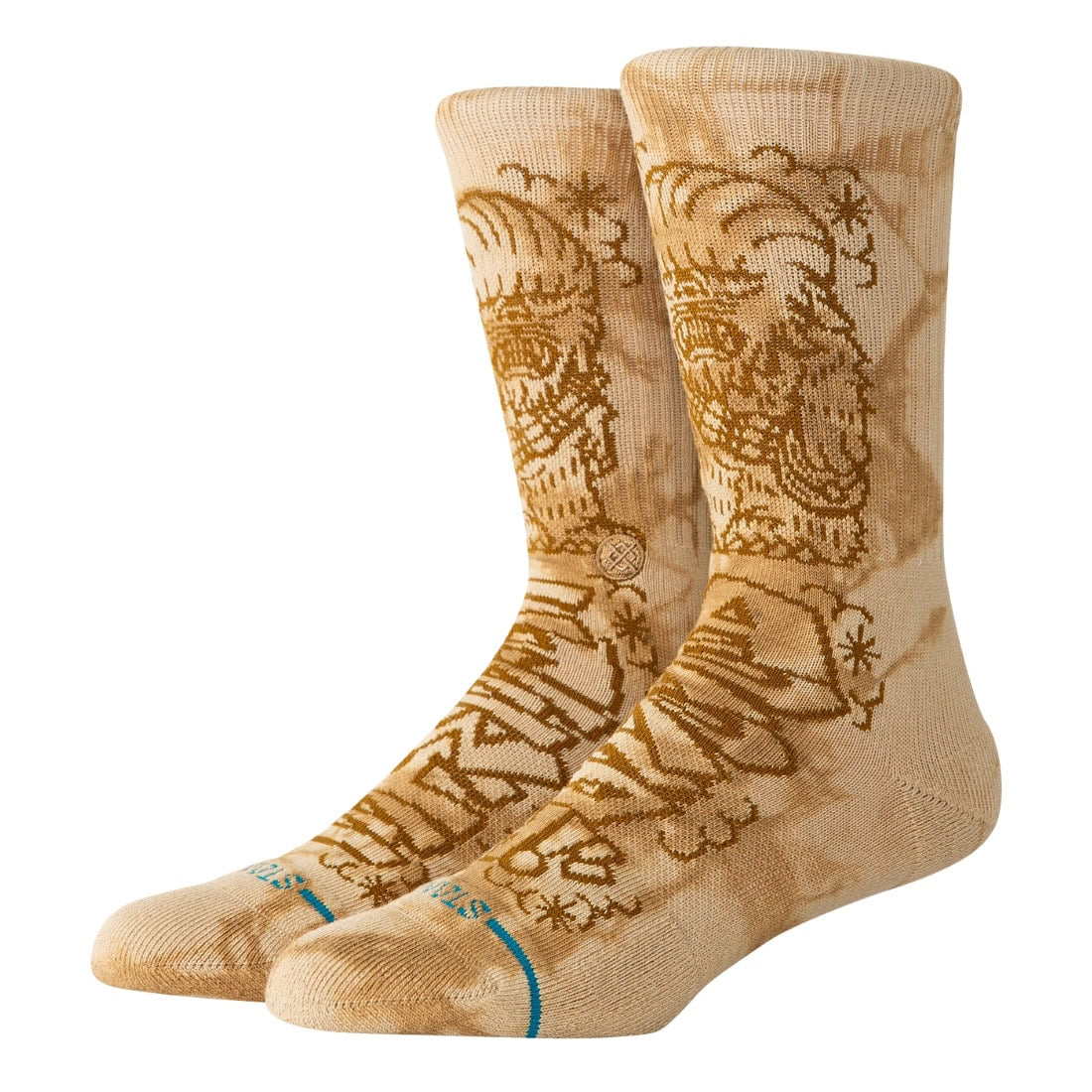 Stance DJ Chewie Socks - Sand - Unisex Crew Length Socks by Stance