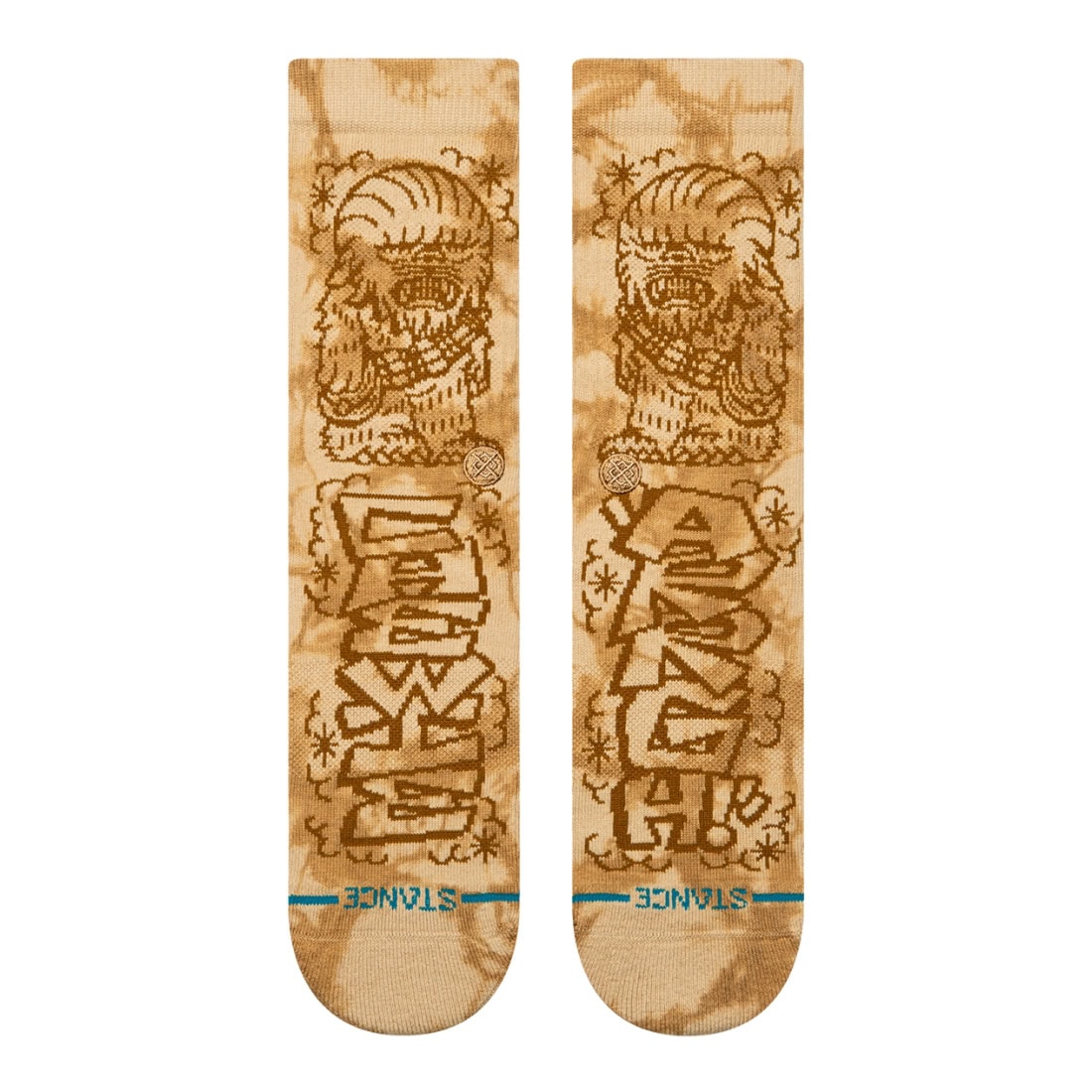 Stance DJ Chewie Socks - Sand - Unisex Crew Length Socks by Stance