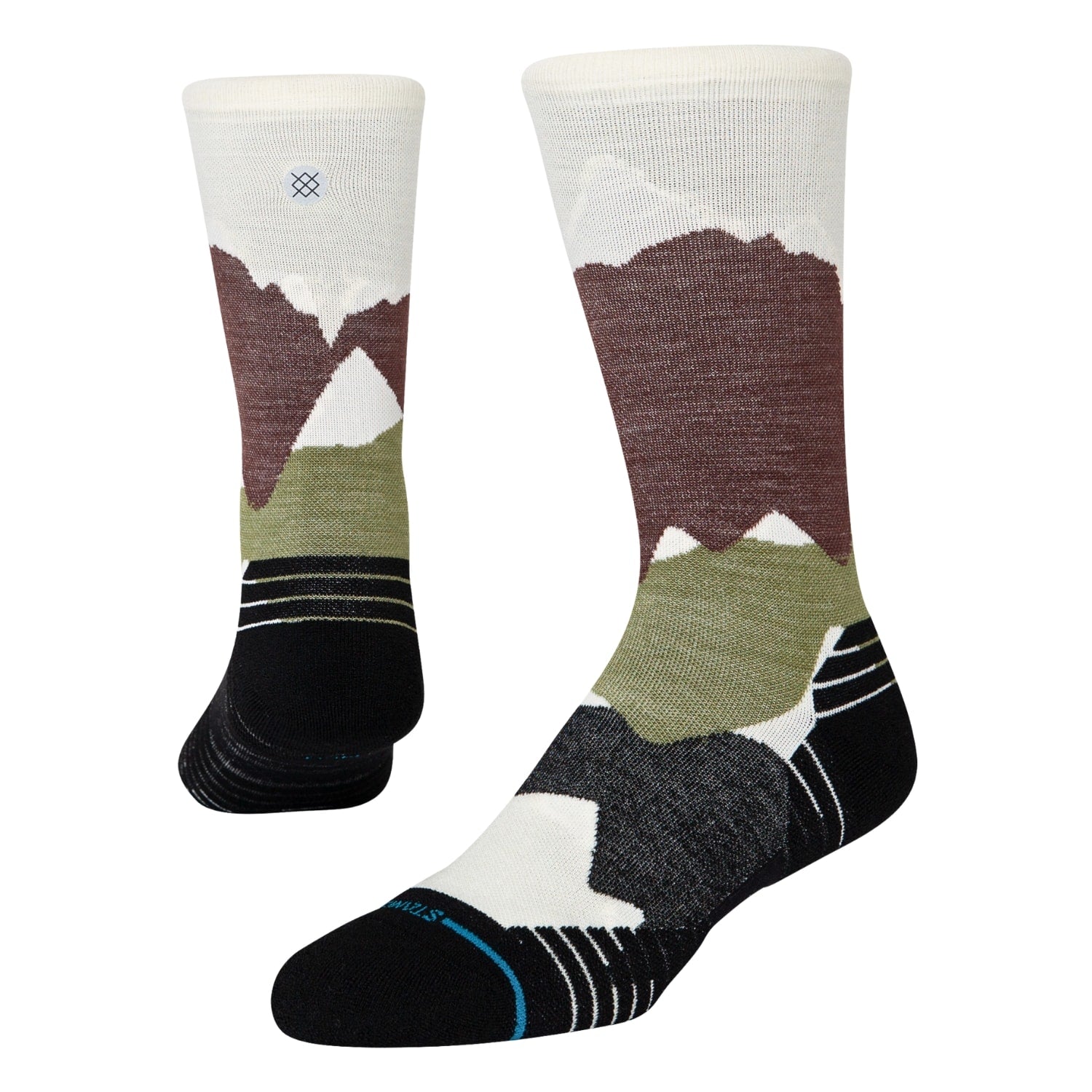 Stance Elevation Crew Sock - Brown - Unisex Crew Length Socks by Stance