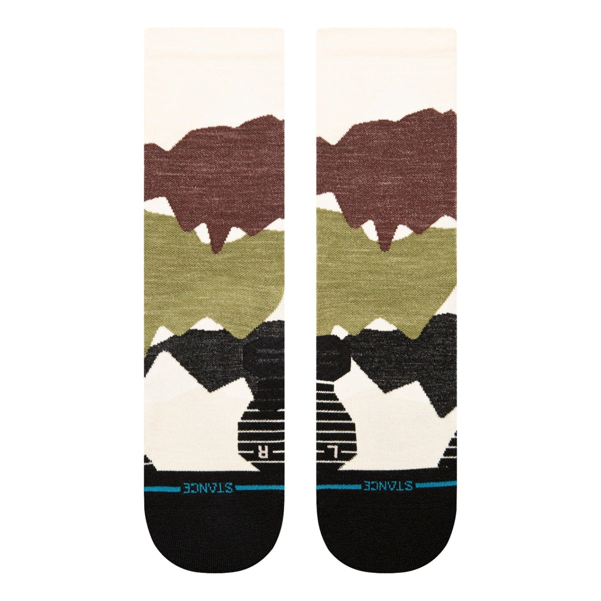 Stance Elevation Crew Sock - Brown - Unisex Crew Length Socks by Stance