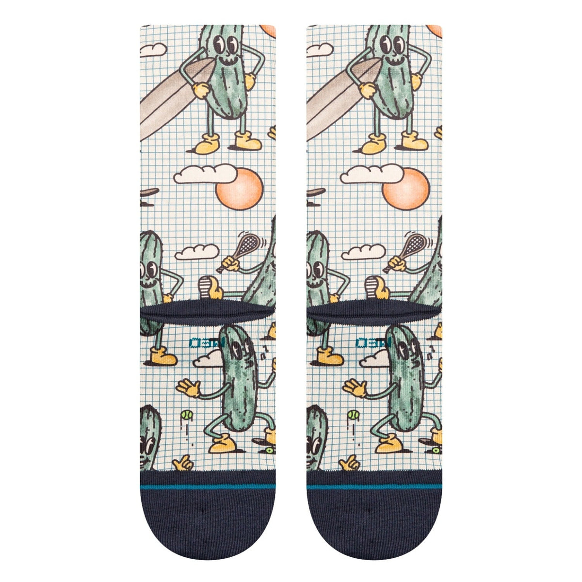 Stance Feeling Pickled Crew Socks - Cream - Mens Crew Length Socks by Stance