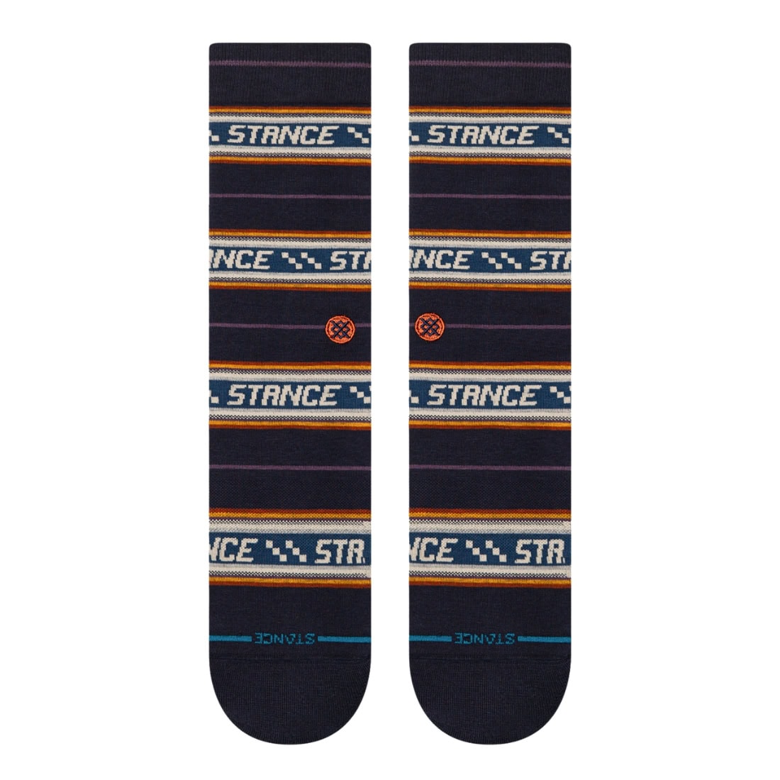 Stance Flowrider Socks - Navy - Unisex Crew Length Socks by Stance