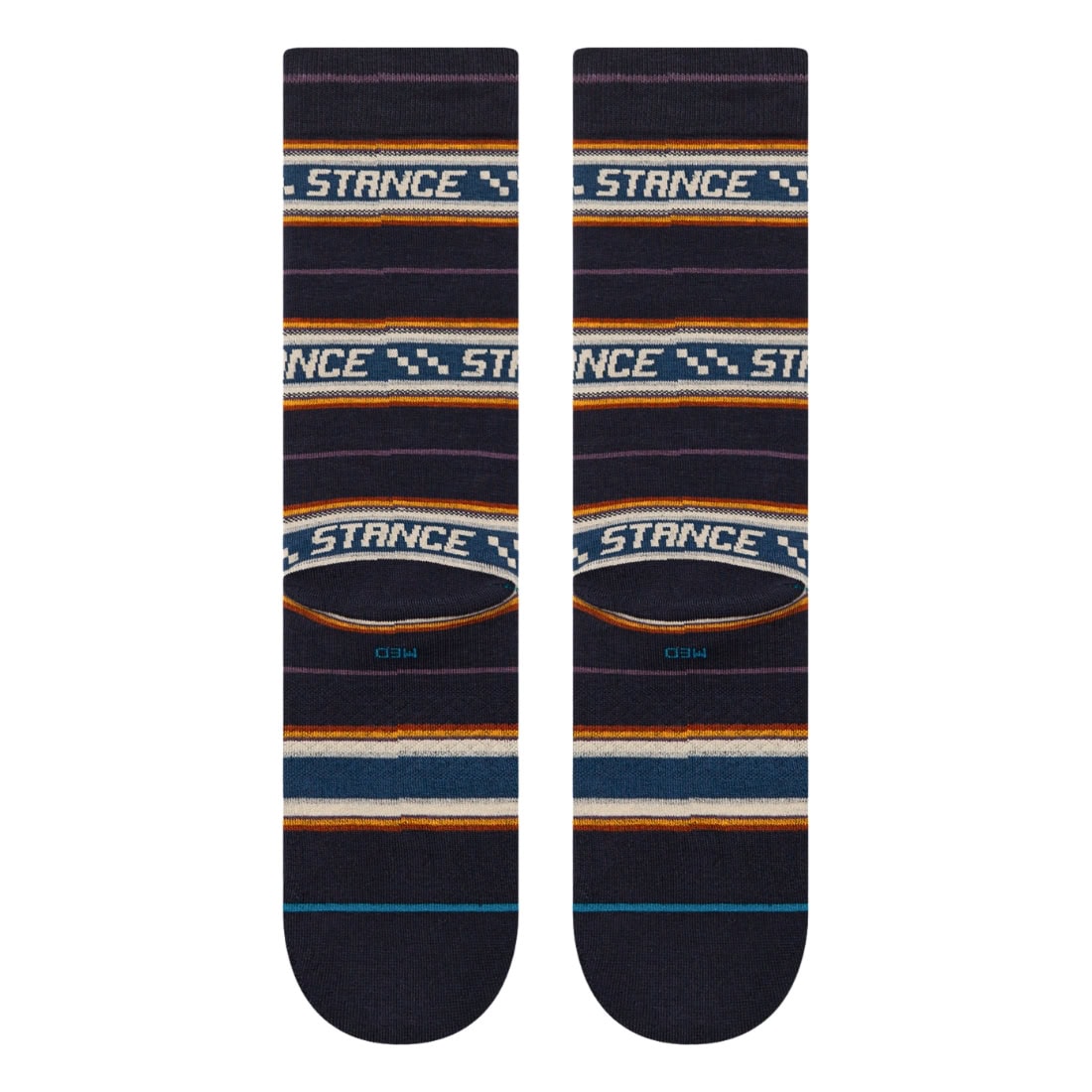 Stance Flowrider Socks - Navy - Unisex Crew Length Socks by Stance