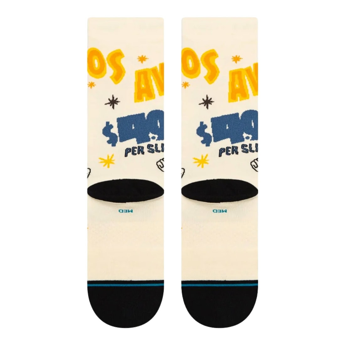 Stance Food Stand Socks - Canvas - Unisex Crew Length Socks by Stance