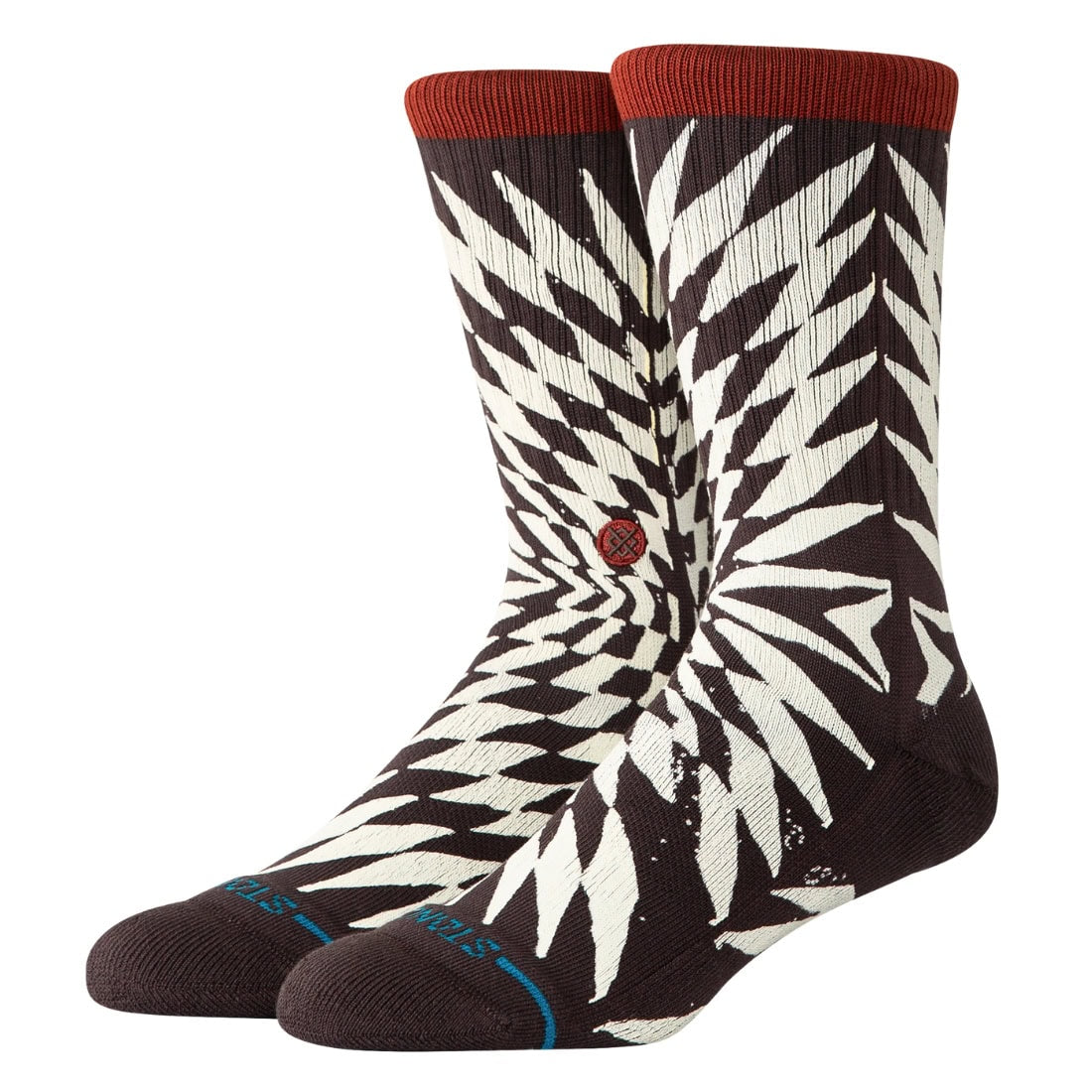 Stance Frackle Socks - Dark Brown - Unisex Crew Length Socks by Stance