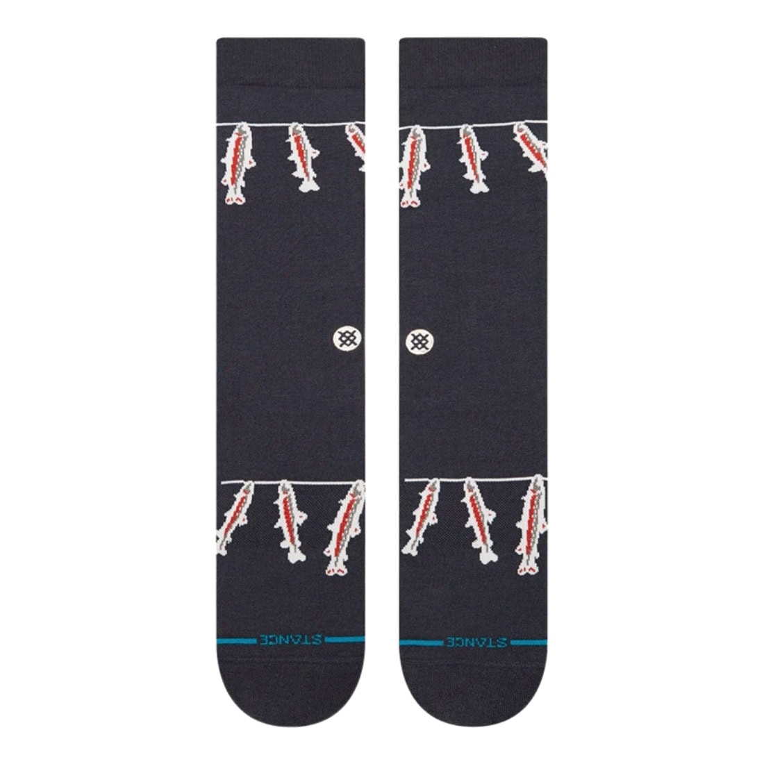 Stance Gone Fishin Crew Socks - Navy - Unisex Crew Length Socks by Stance