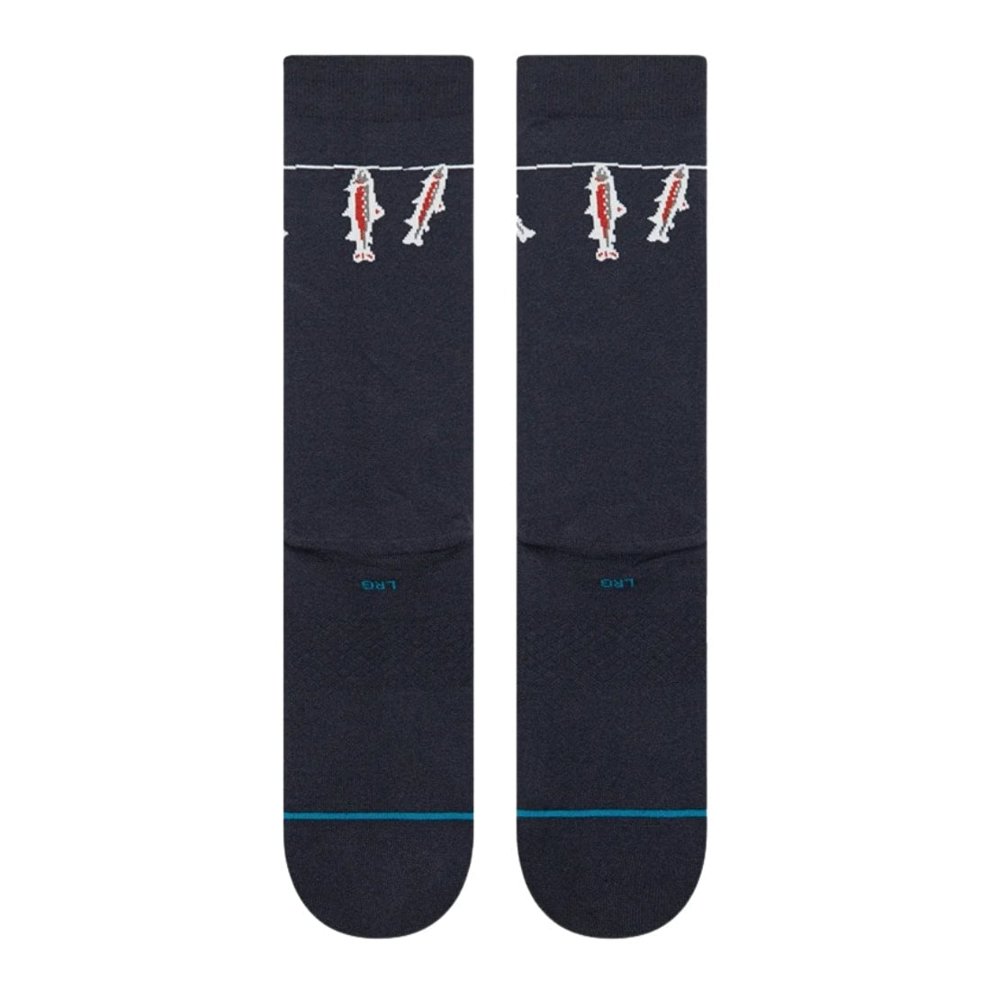Stance Gone Fishin Crew Socks - Navy - Unisex Crew Length Socks by Stance