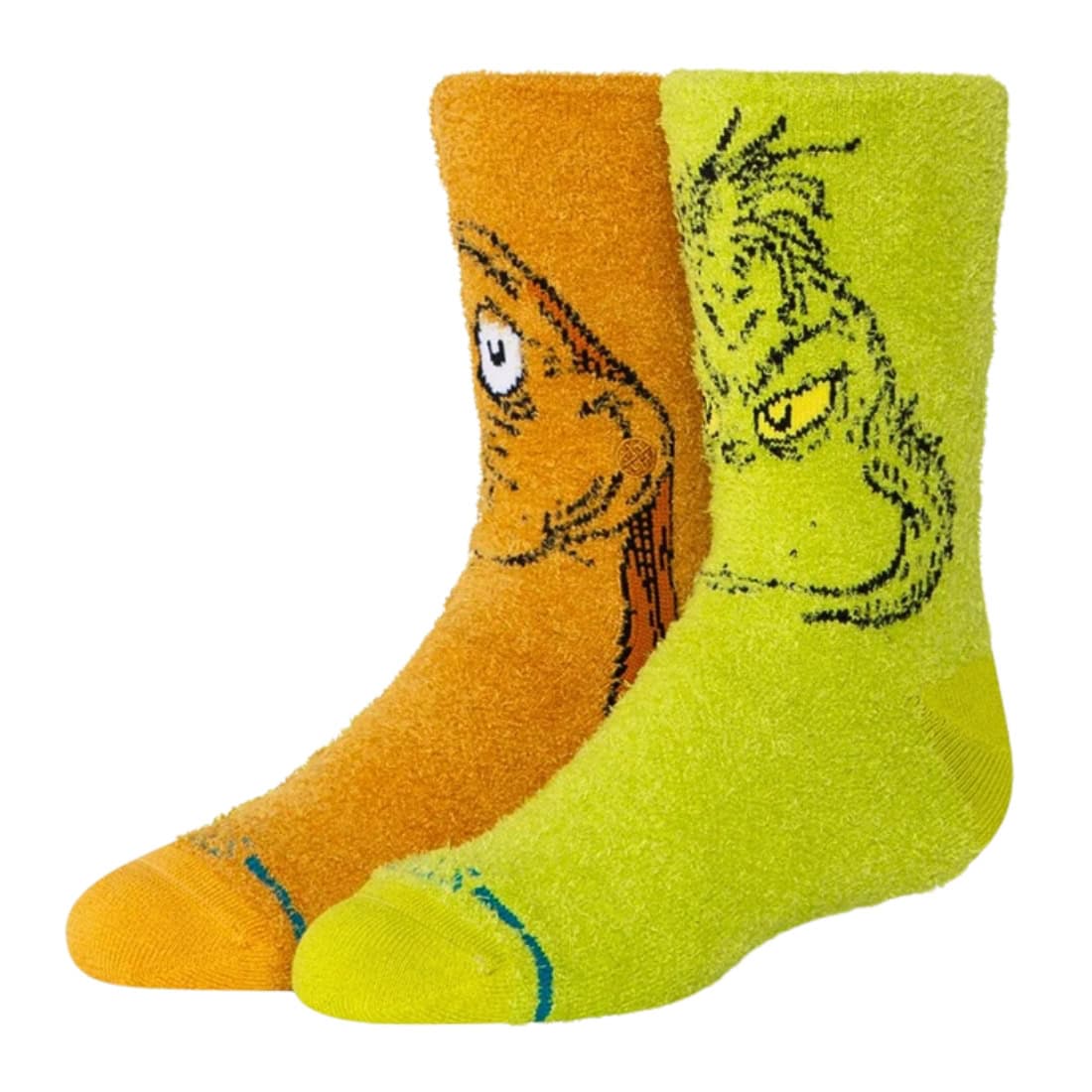 Stance Grinch And Max Kids Crew Socks - Green - Kids Crew Length Socks by Stance