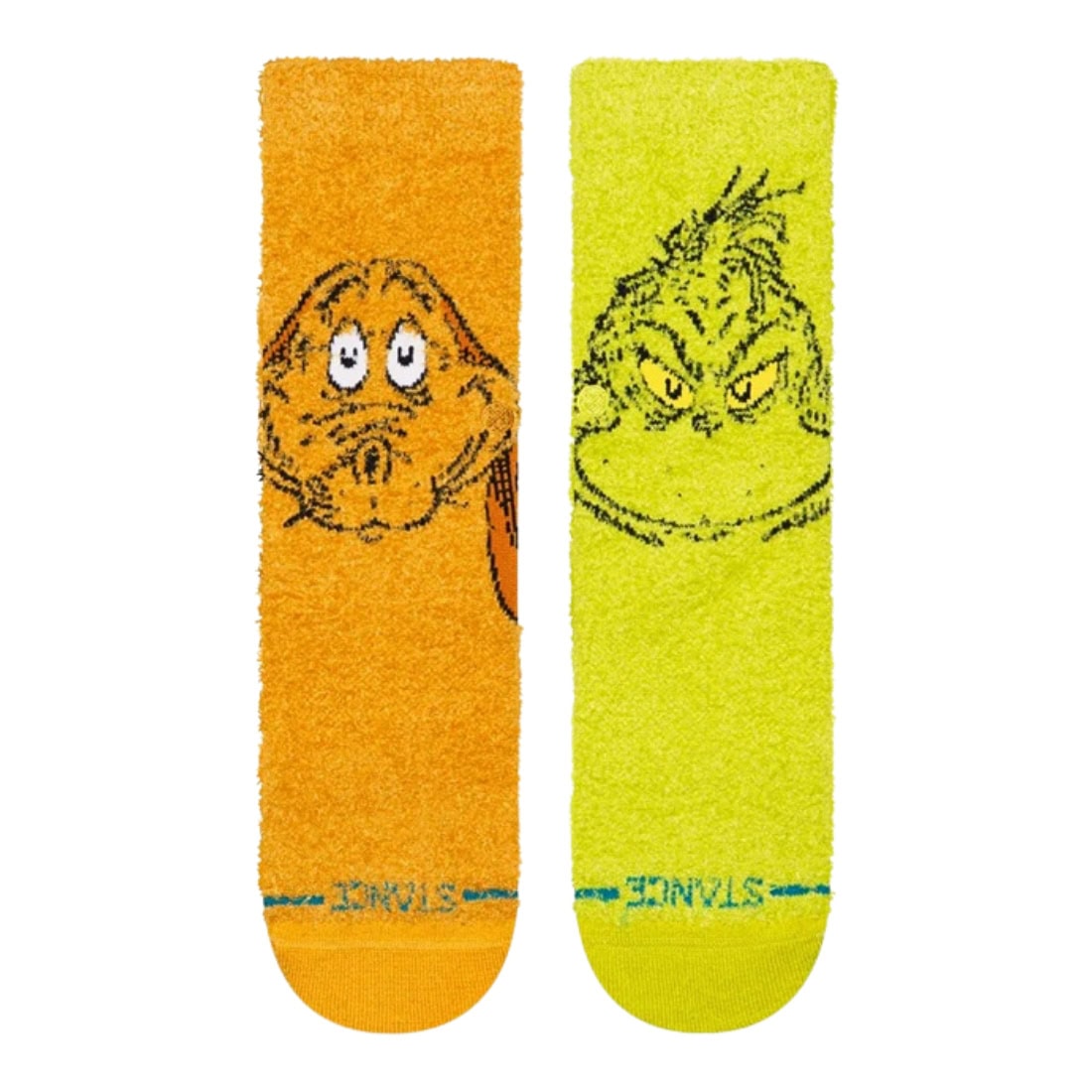 Stance Grinch And Max Kids Crew Socks - Green - Kids Crew Length Socks by Stance