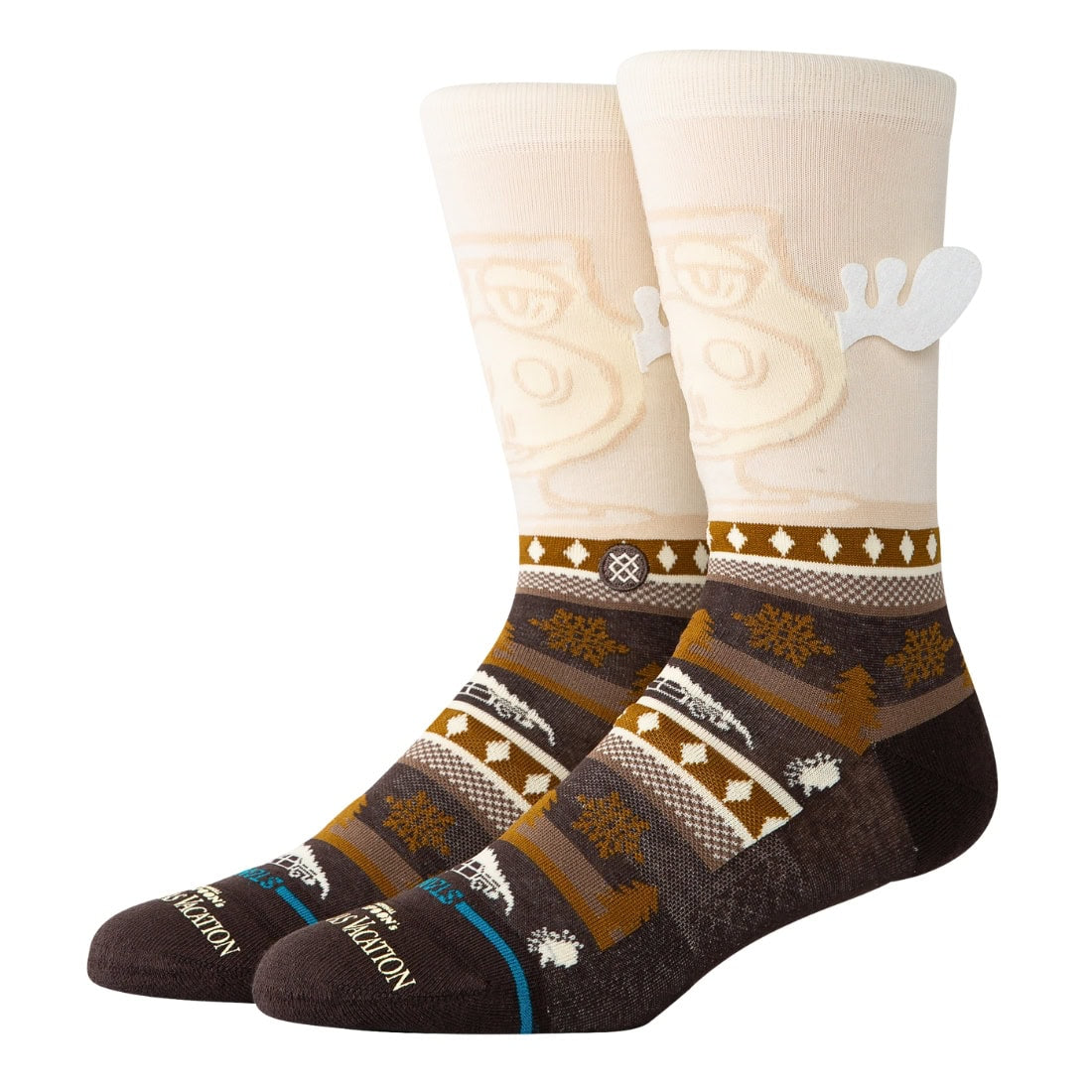 Stance Have Some Eggnog Socks - Dark Brown - Unisex Crew Length Socks by Stance