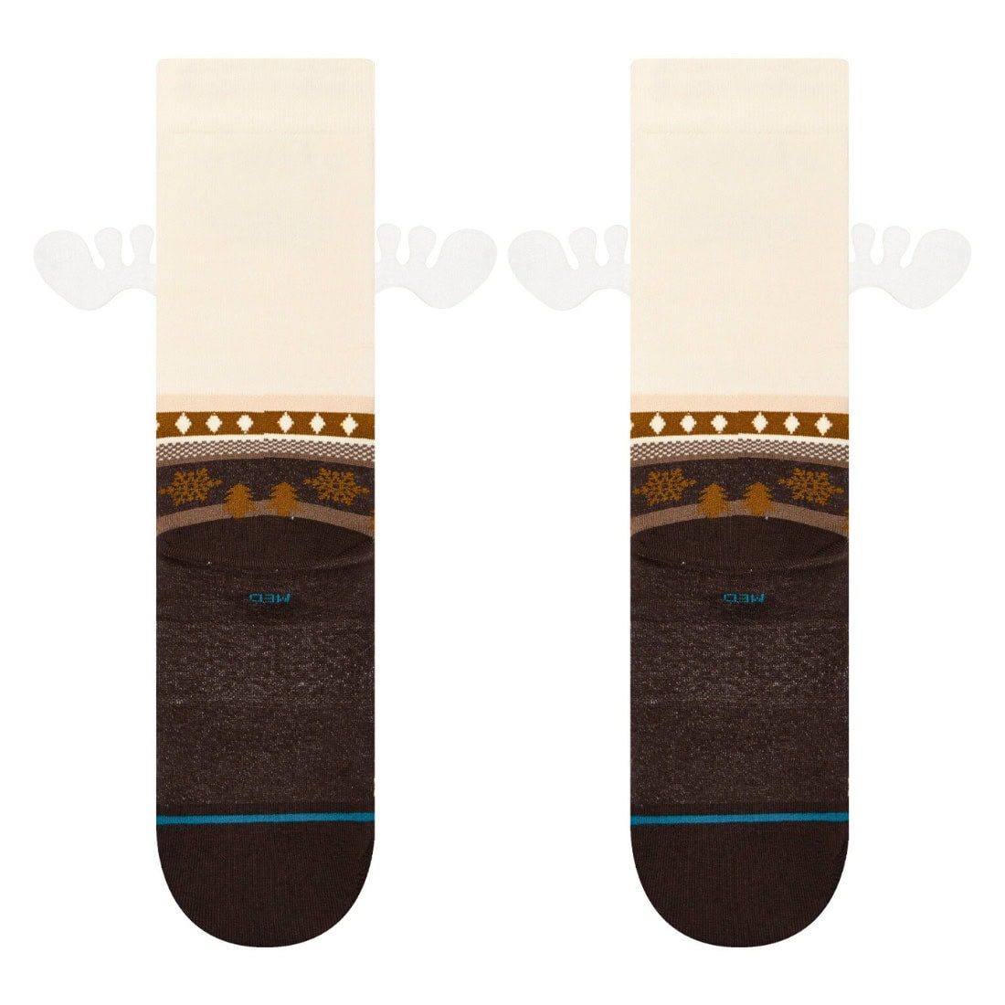 Stance Have Some Eggnog Socks - Dark Brown - Unisex Crew Length Socks by Stance