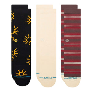 Stance Heatwave Crew 3 Pack Socks - Multi - Unisex Crew Length Socks by Stance M (UK5-7.5)