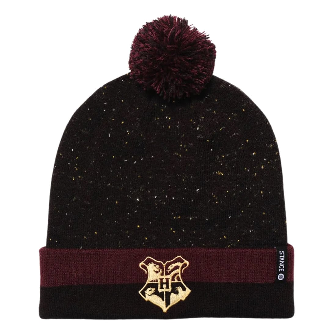 Stance Hogwarts Pom Beanie - Black - Fold Beanie by Stance