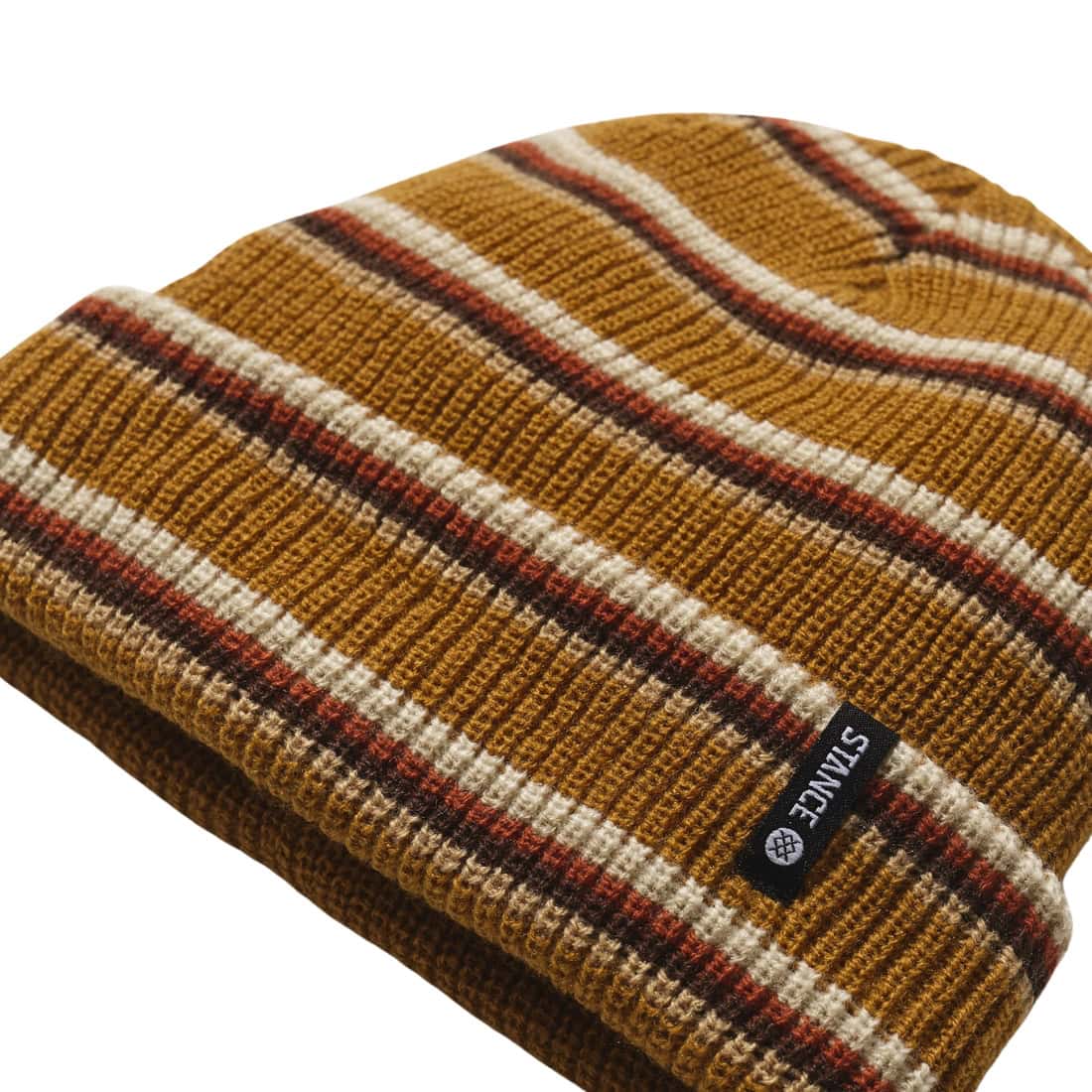 Stance Icon 2 Stripe Beanie - Golden - Fold Beanie by Stance