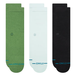 Stance Icon Crew Socks (3 Pack) - Ice Blue - Unisex Crew Length Socks by Stance