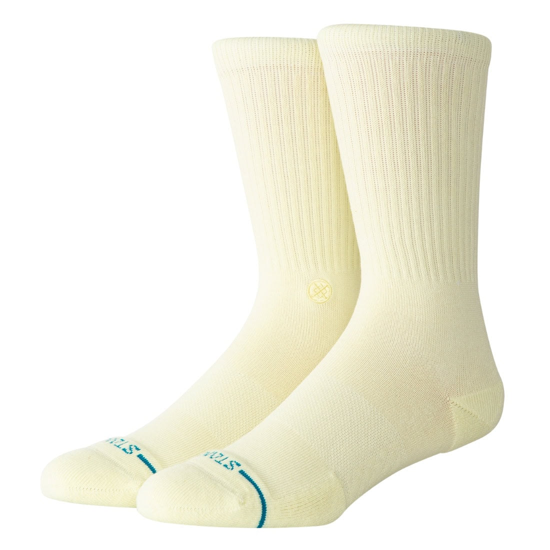 Stance Icon Crew Socks - Butter - Unisex Crew Length Socks by Stance