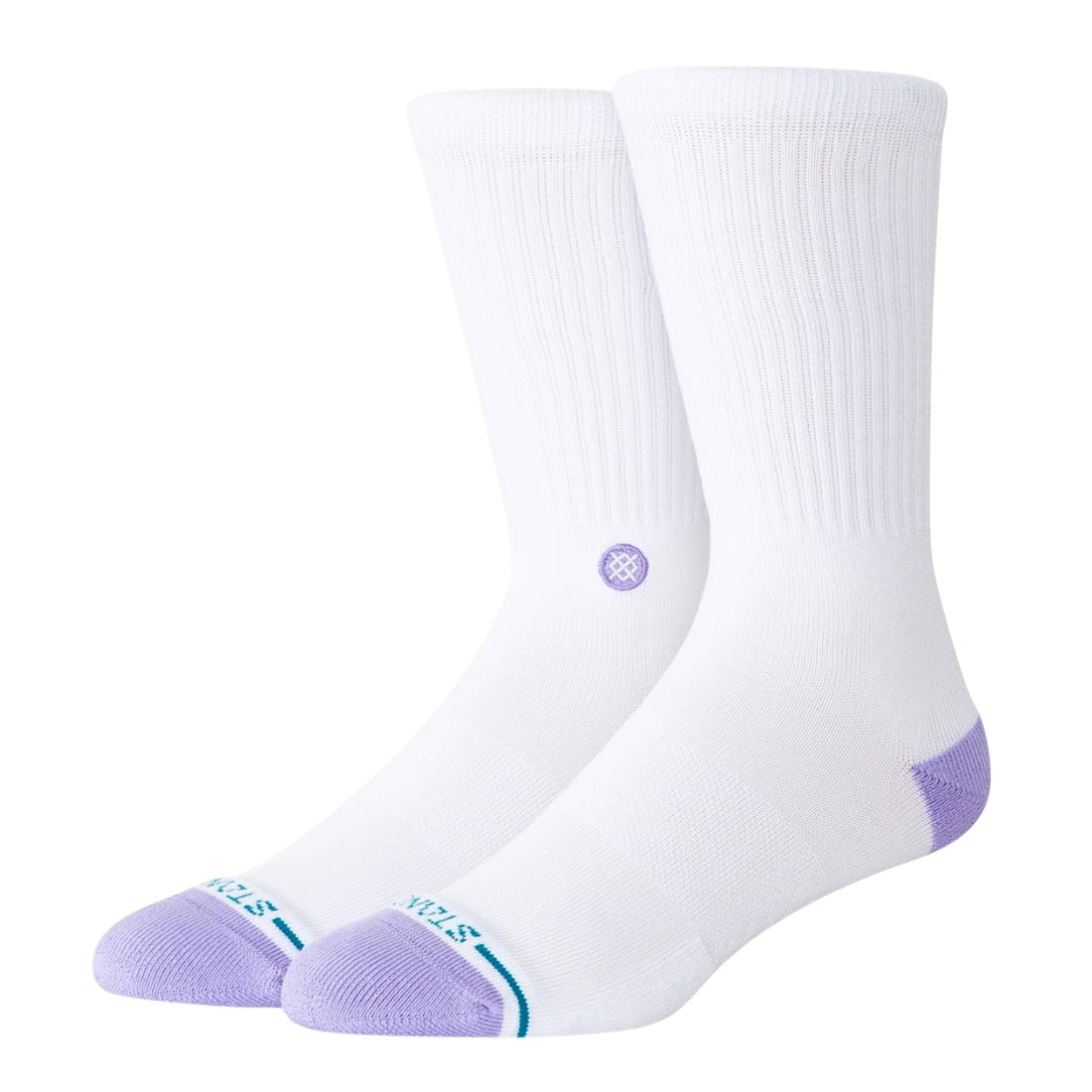 Stance Icon Dot Crew - Purple - Unisex Crew Length Socks by Stance
