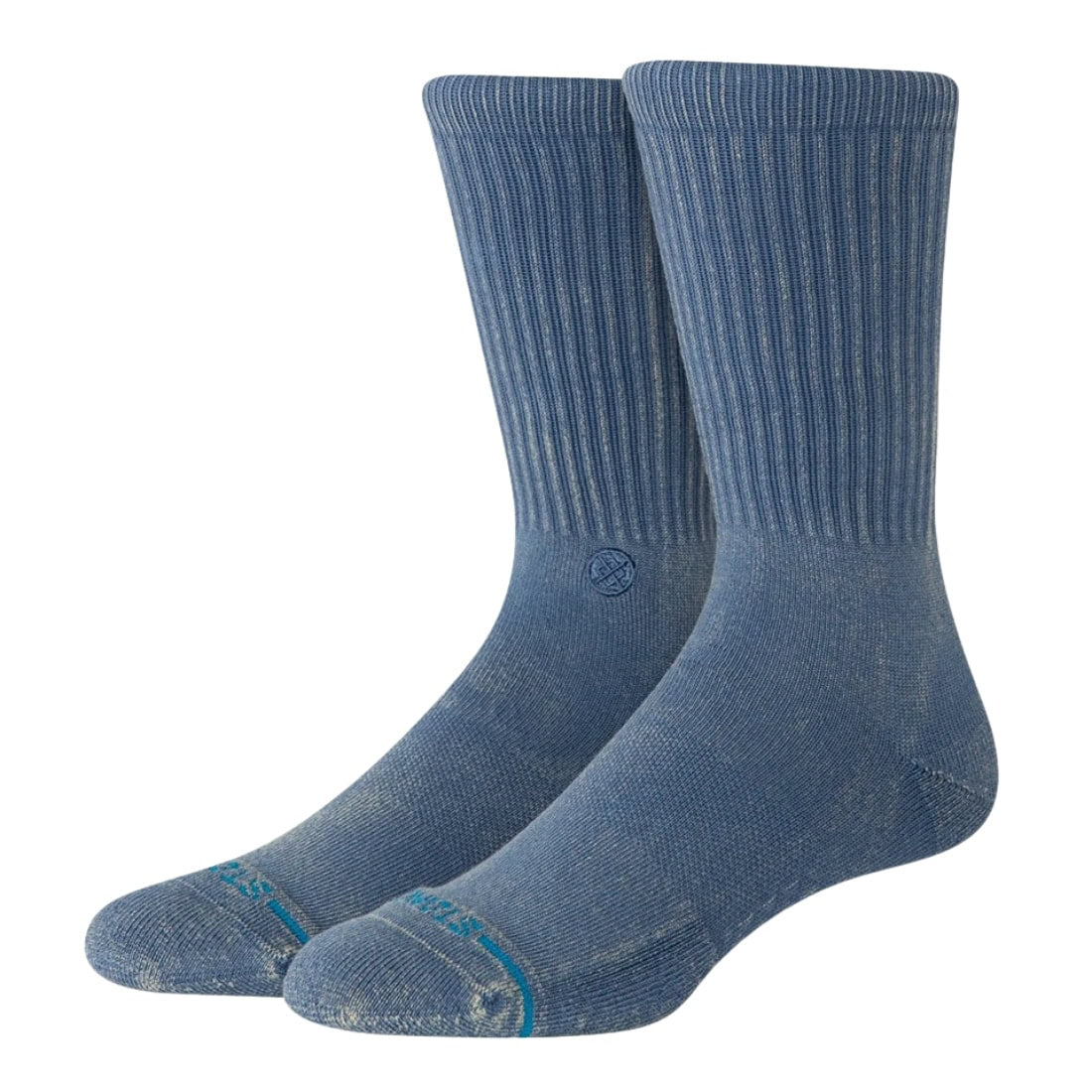 Stance Icon Dyed Crew Socks - Electric Blue - Unisex Crew Length Socks by Stance L (UK8-12.5)