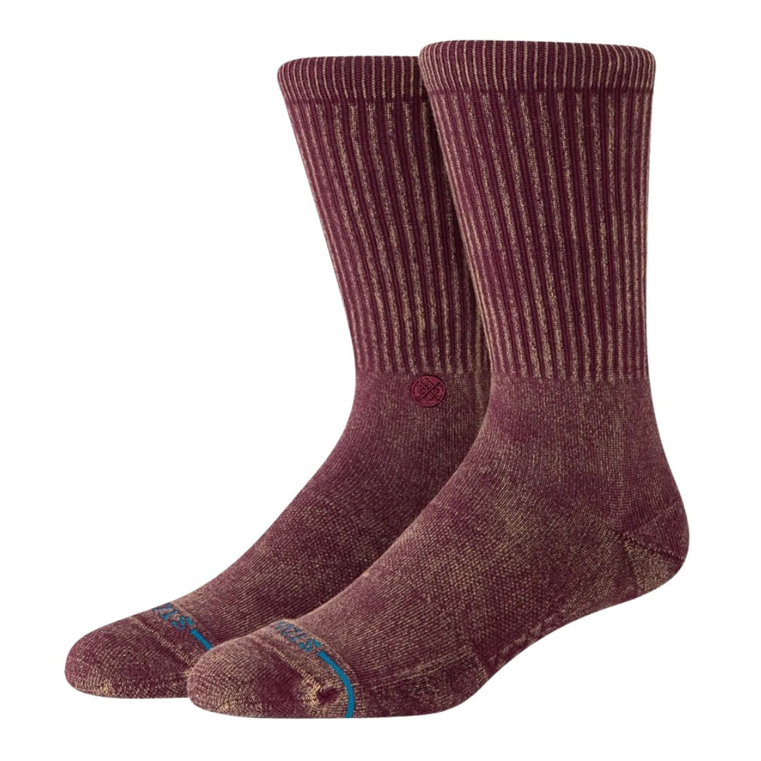 Stance Icon Dyed Crew Socks - Fig - Unisex Crew Length Socks by Stance