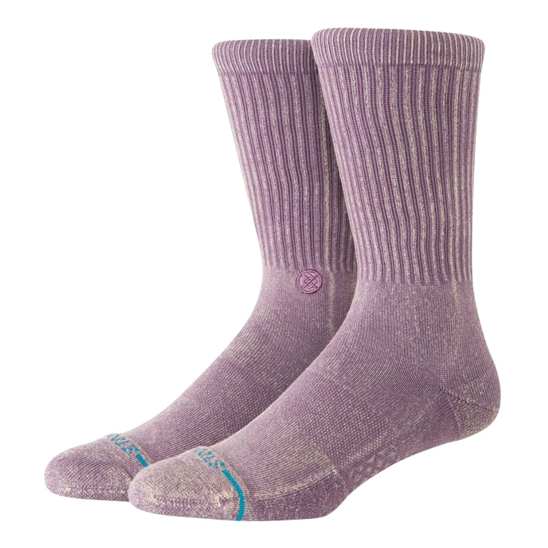 Stance Icon Dyed Crew Socks - Plum - Unisex Crew Length Socks by Stance