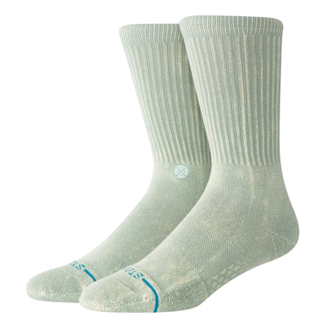 Stance Icon Dyed Crew Socks - Sea Green - Unisex Crew Length Socks by Stance