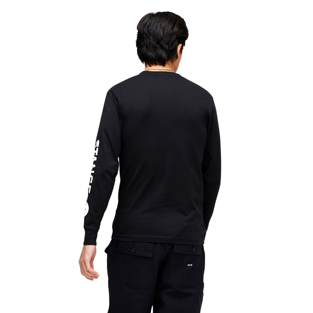 Stance Icon Long Sleeve T-Shirt - Black - Mens Plain T-Shirt by Stance