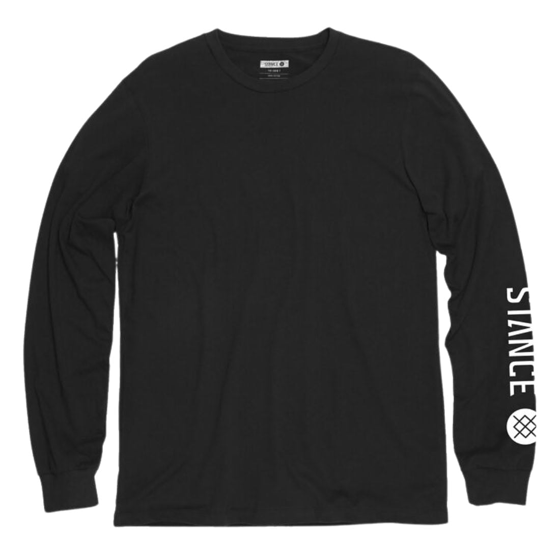 Stance Icon Long Sleeve T-Shirt - Black - Mens Plain T-Shirt by Stance