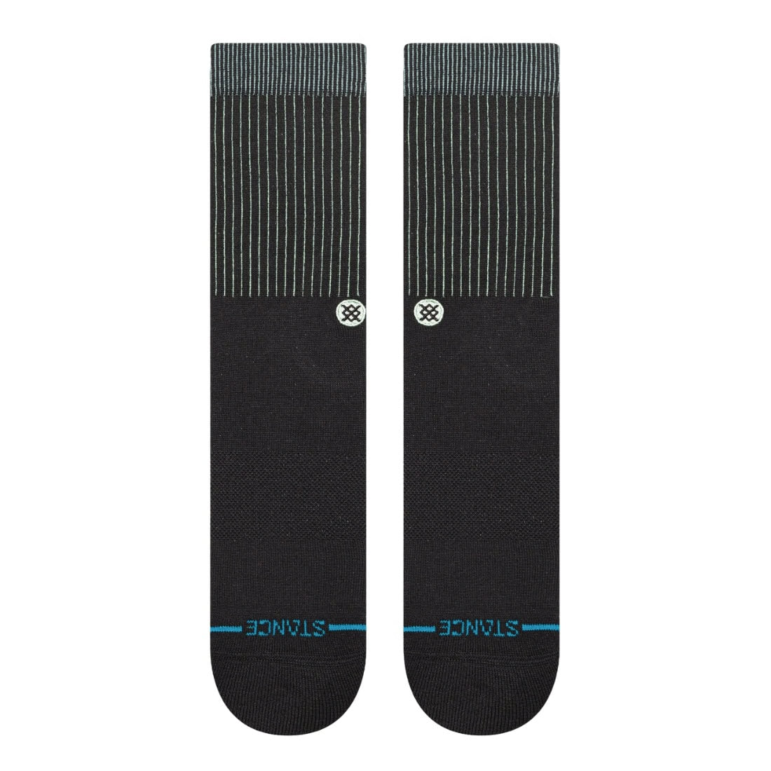 Stance Icon Pop Crew Socks - Black Teal - Unisex Crew Length Socks by Stance
