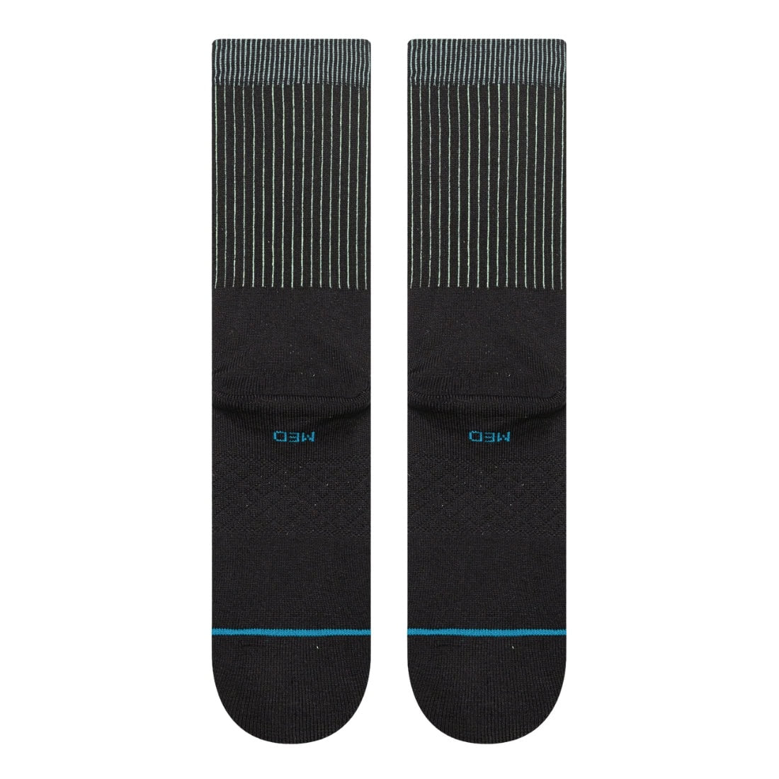 Stance Icon Pop Crew Socks - Black Teal - Unisex Crew Length Socks by Stance