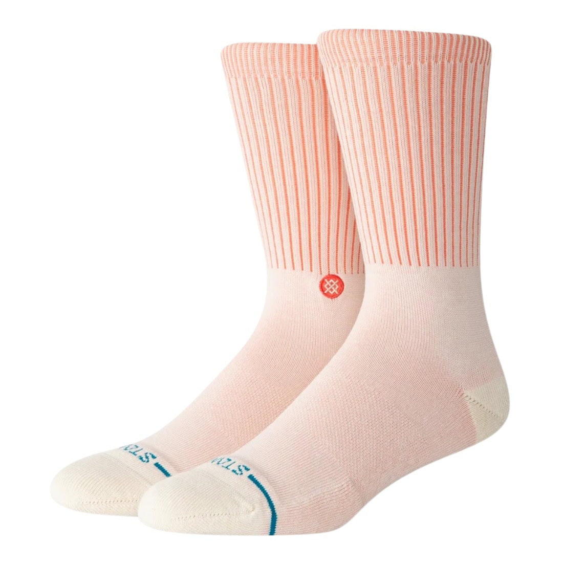 Stance Icon Pop Crew Socks - Coral - Unisex Crew Length Socks by Stance