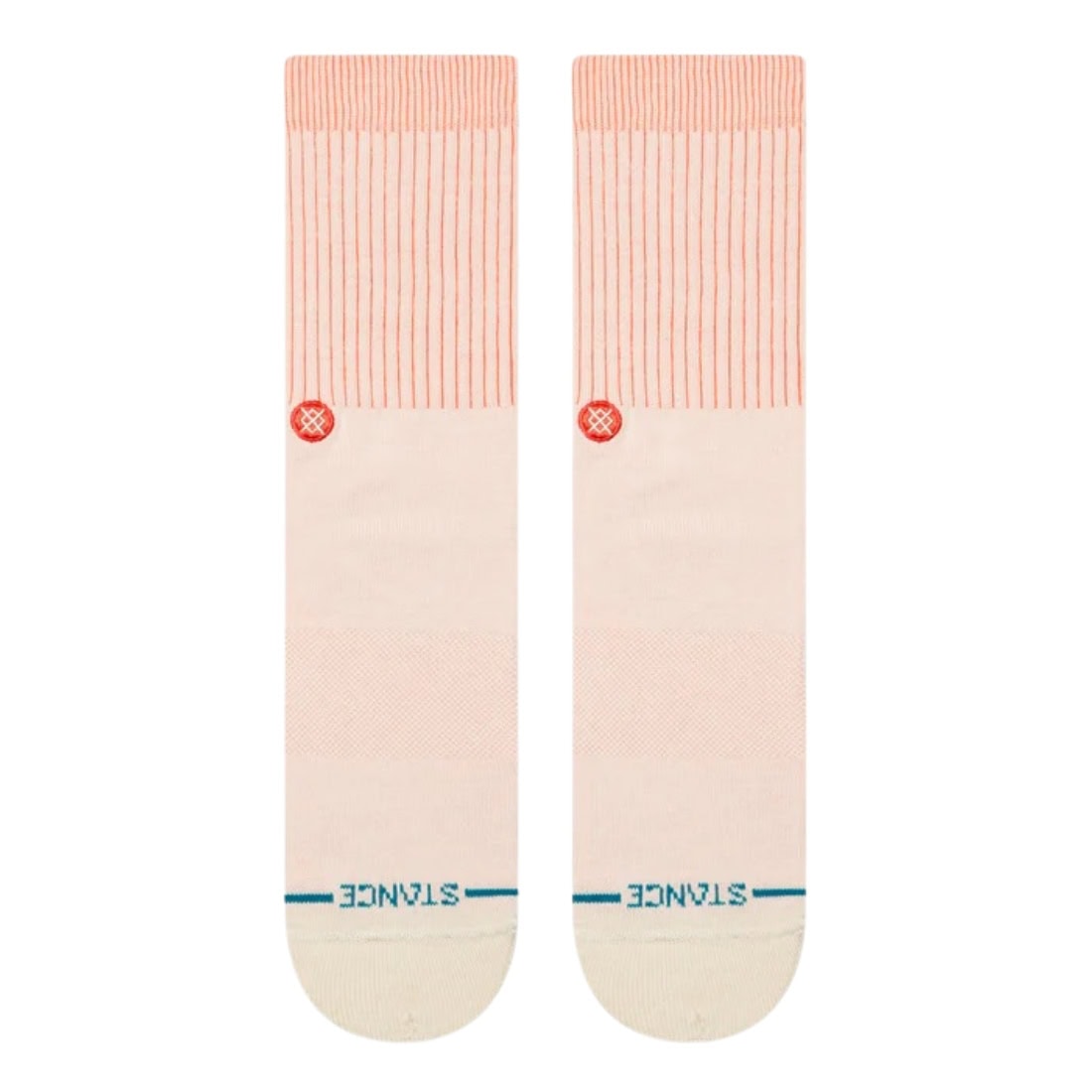 Stance Icon Pop Crew Socks - Coral - Unisex Crew Length Socks by Stance