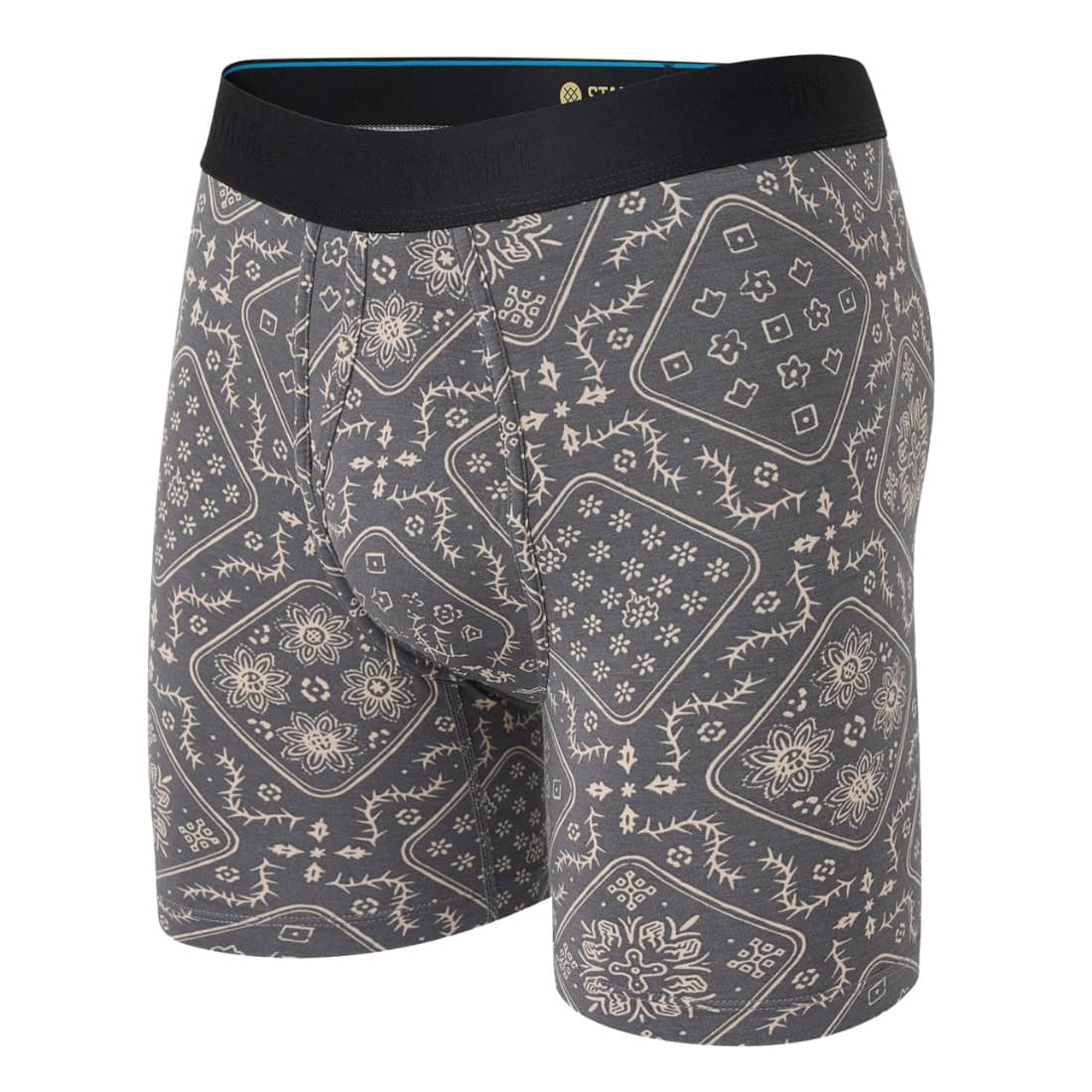 Stance Its Paisley Boxer Brief - String Grey - Mens Boxer Briefs Underwear by Stance