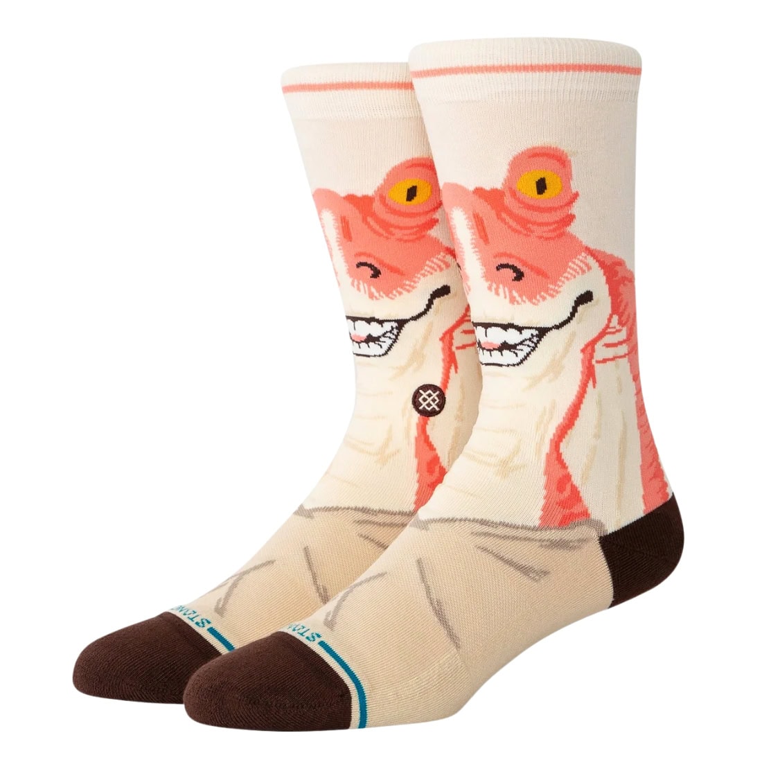 Stance Jar Jar Socks - Vintage White - Unisex Crew Length Socks by Stance