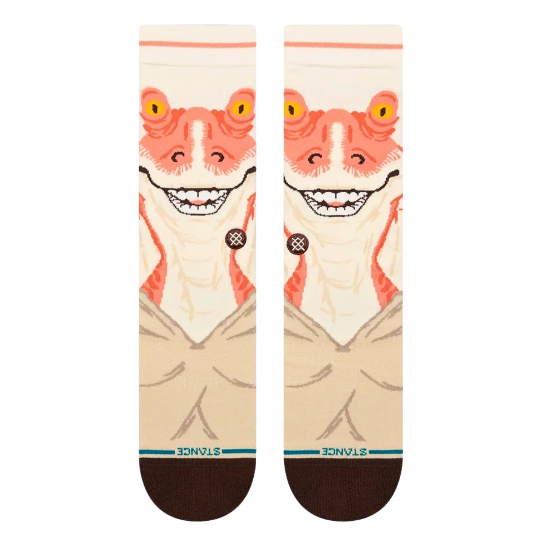 Stance Jar Jar Socks - Vintage White - Unisex Crew Length Socks by Stance