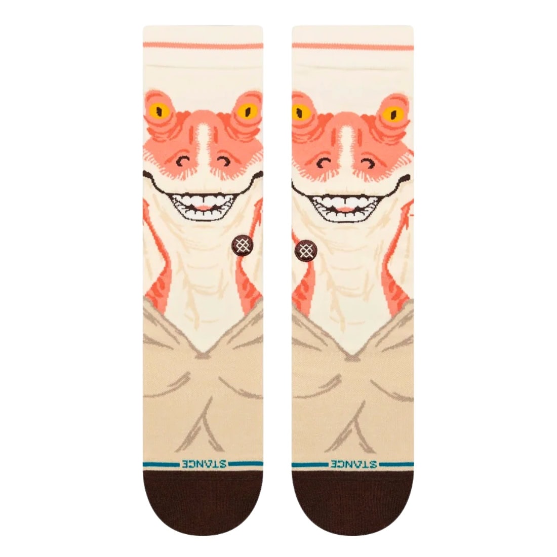 Stance Jar Jar Socks - Vintage White - Unisex Crew Length Socks by Stance