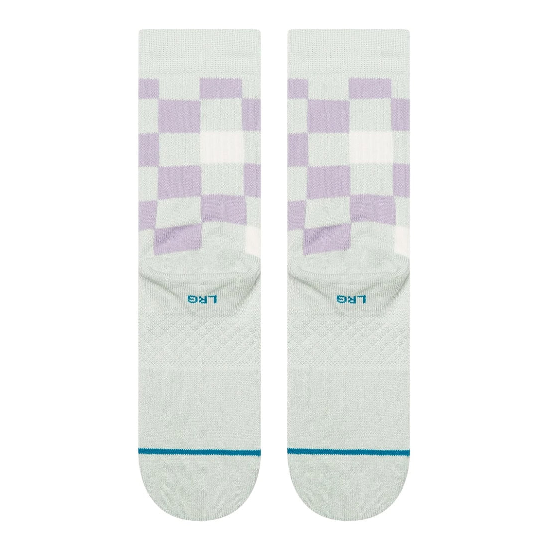 Stance Kids Chef Check Crew Socks - Lilac - Kids Crew Length Socks by Stance