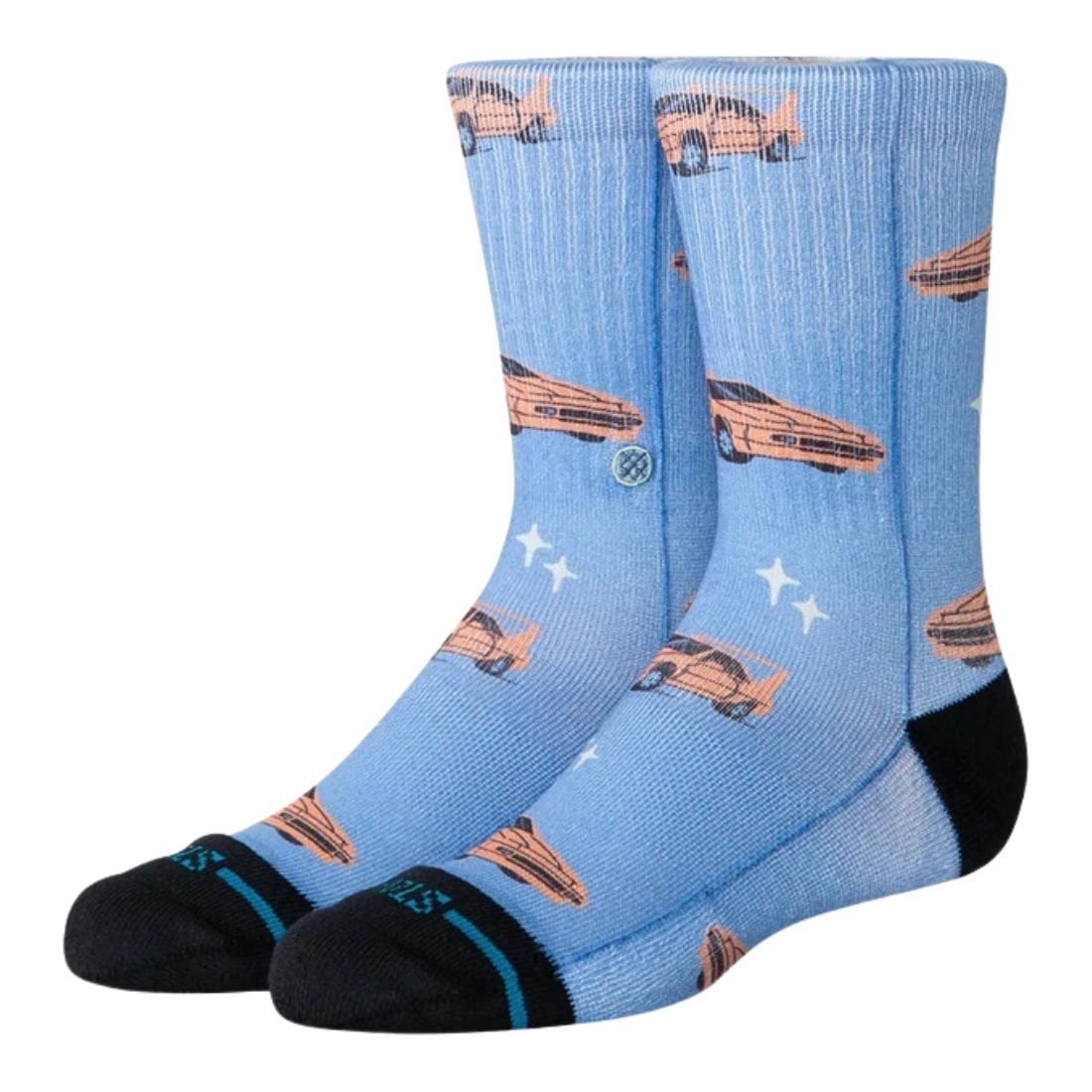 Stance Kids Chop Shop Crew Socks - Capri Blue - Kids Crew Length Socks by Stance