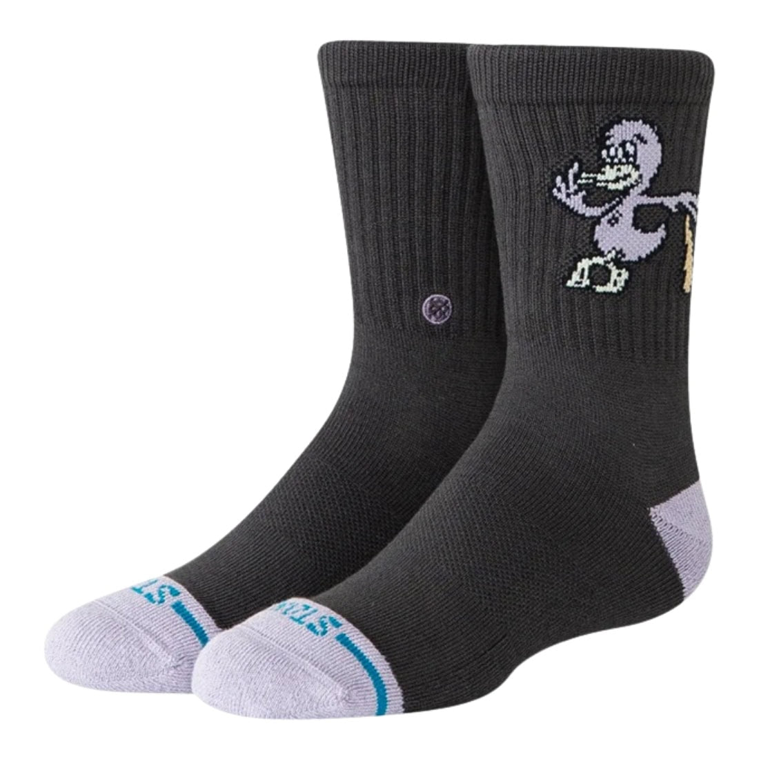 Stance Kids Lights Out Crew Socks - Charcoal - Kids Crew Length Socks by Stance