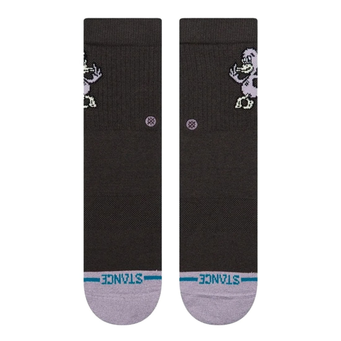 Stance Kids Lights Out Crew Socks - Charcoal - Kids Crew Length Socks by Stance