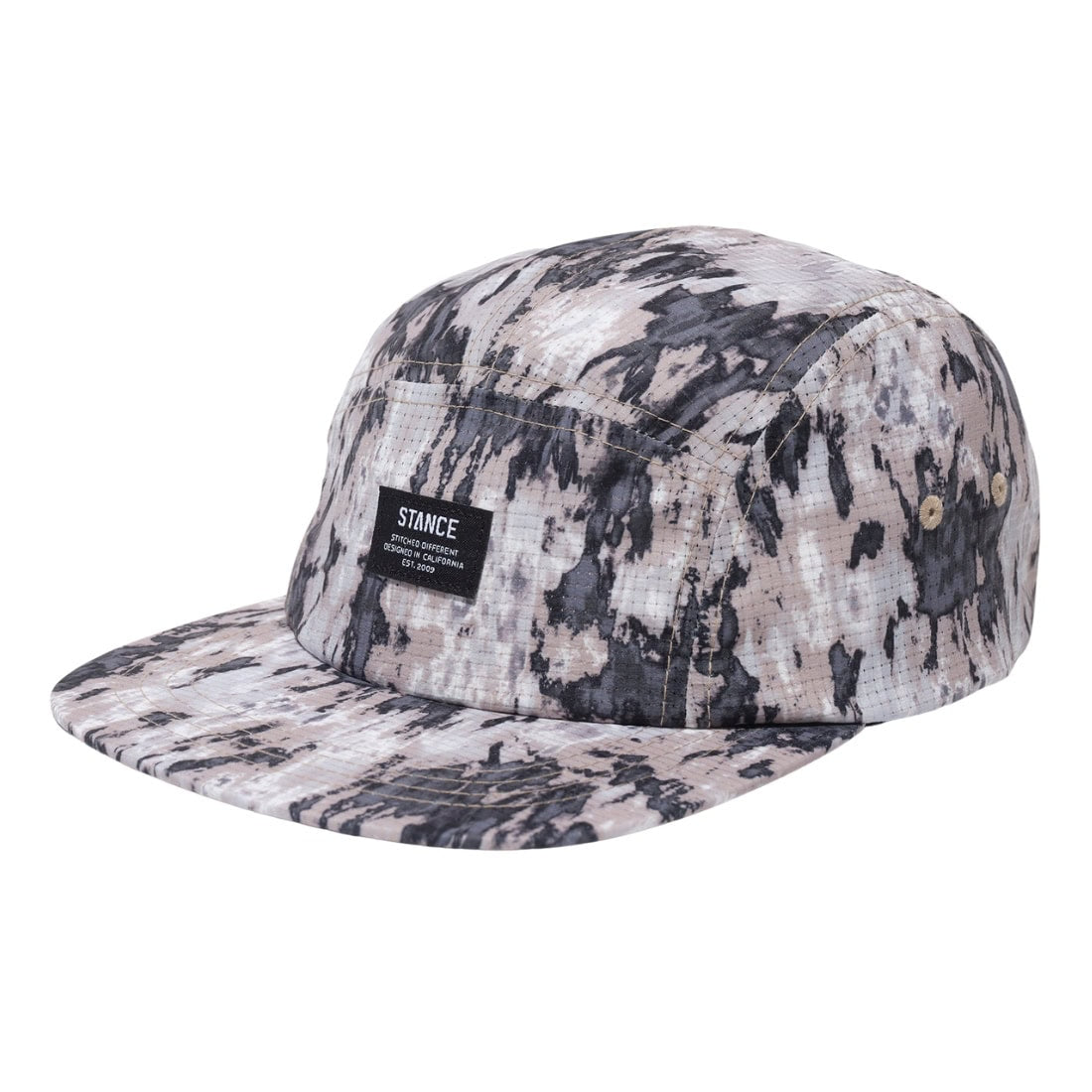 Stance Kinetic Adjustable Ripstop Cap - Grey/Camo - 5 Panel Cap by Stance One Size