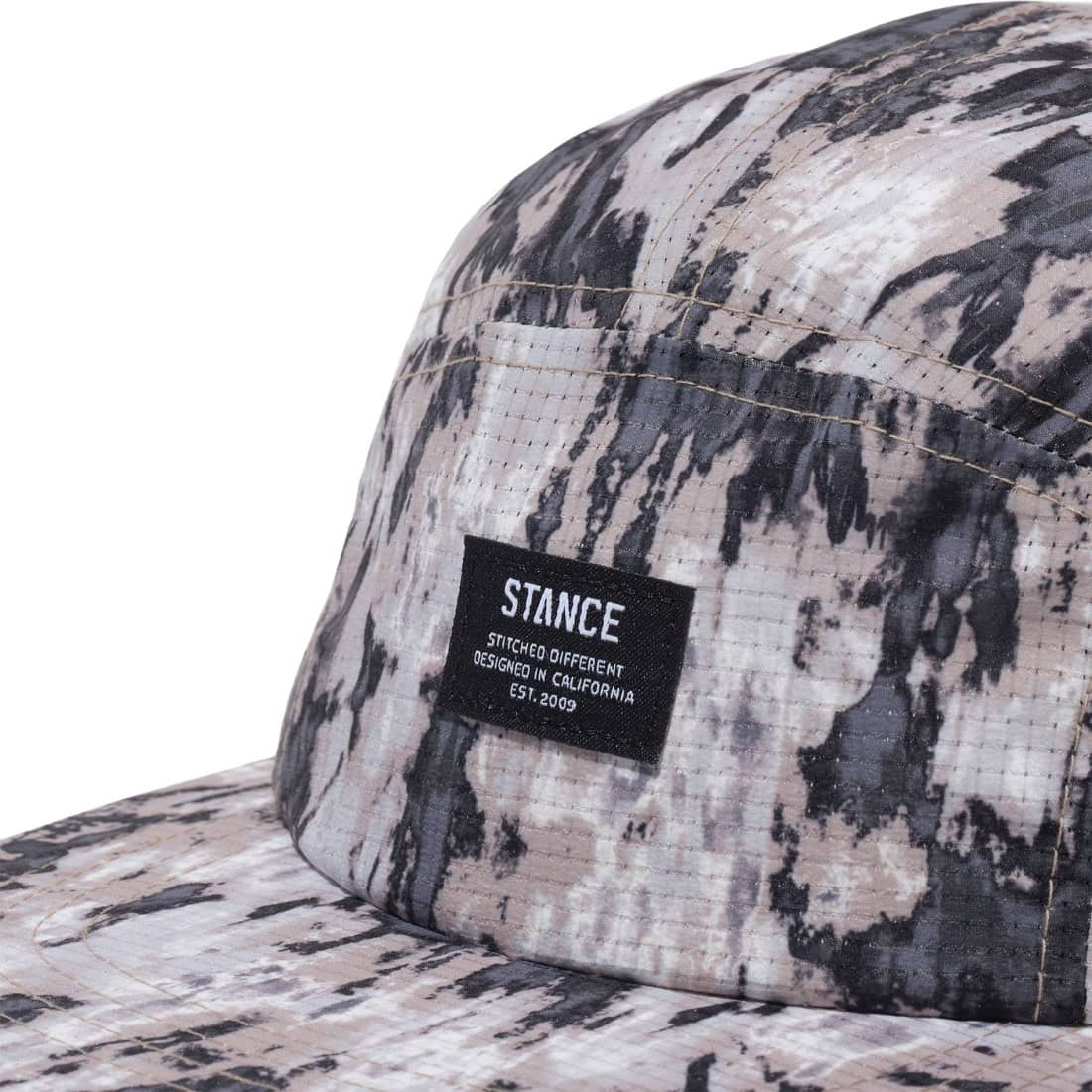 Stance Kinetic Adjustable Ripstop Cap - Grey/Camo - 5 Panel Cap by Stance One Size